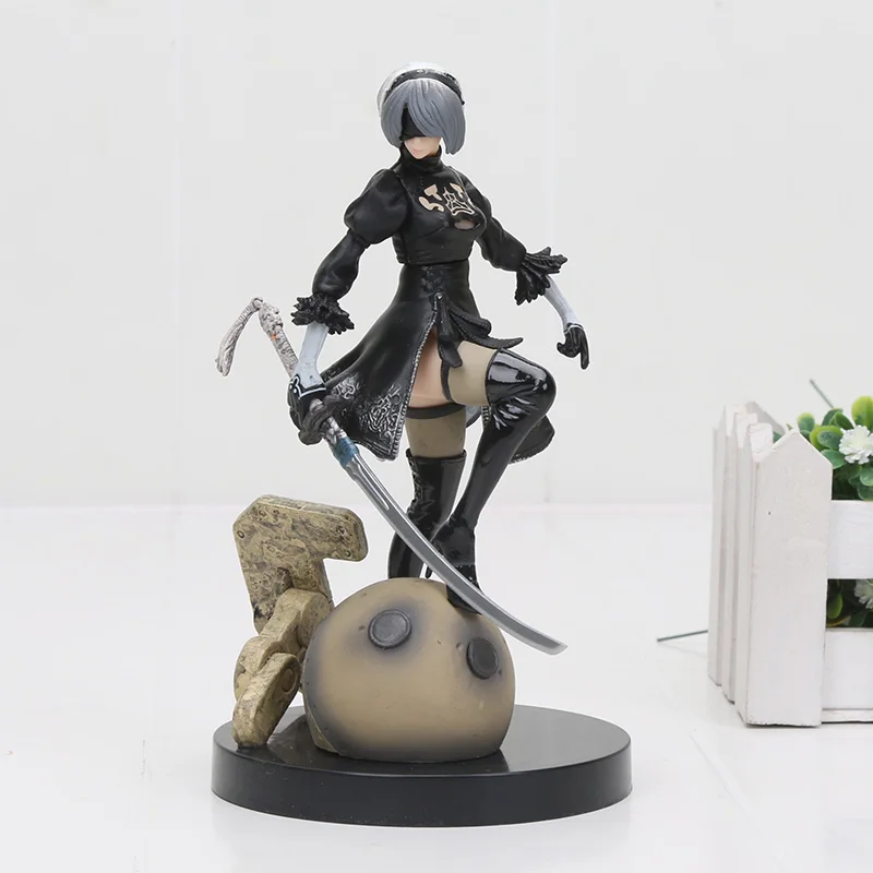 

Game anime figure NieR Automata YoRHa No. 2 Type B 2B Cartoon Toy Action Figure Model Doll Gift 18cm