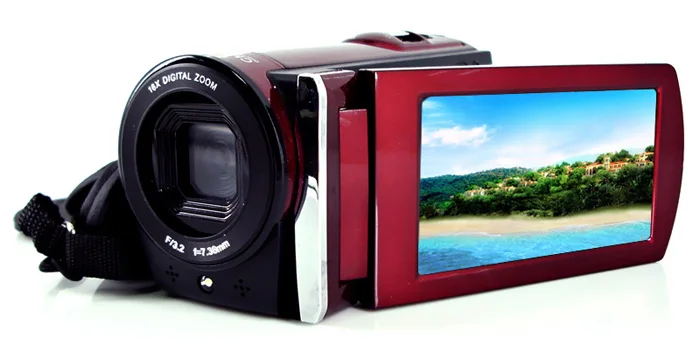 Бесплатная доставка Max 12MP 3 дюймовая цифровая видео Камера с 16X цифровой зум/видео Камера мини Камера HD 720P видеокамера HDV-666