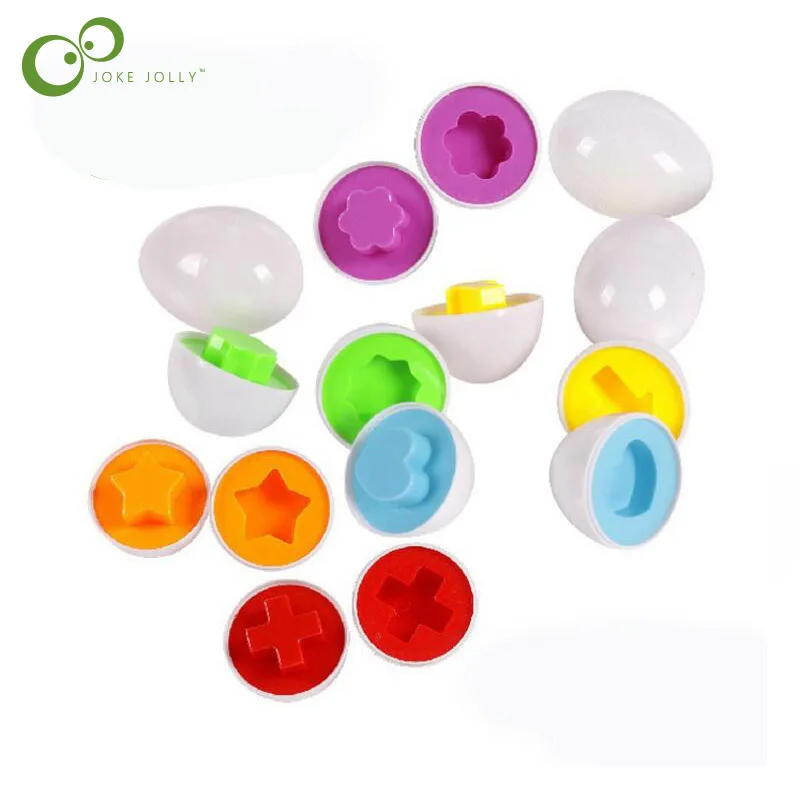 

Essential 6 egg/set Learning Education toys Mixed Shape Wise Pretend Puzzle Smart Baby Kid Learning Toys Tool Lowest Price GYH
