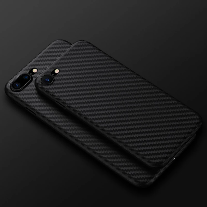 

Carbon Fiber Case for iphone X iphone 7 8 plus thin Slim Back Luxury Case for iphone 6S 6 plus iphone 8 Silicon Hard Black Cover