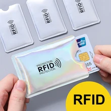 Многоцветный лазерный Анти Rfid кошелек Блокировка ридер замок банк держатель для карт ID банковский чехол для карт для мужчин защита металлический кредитный алюминий