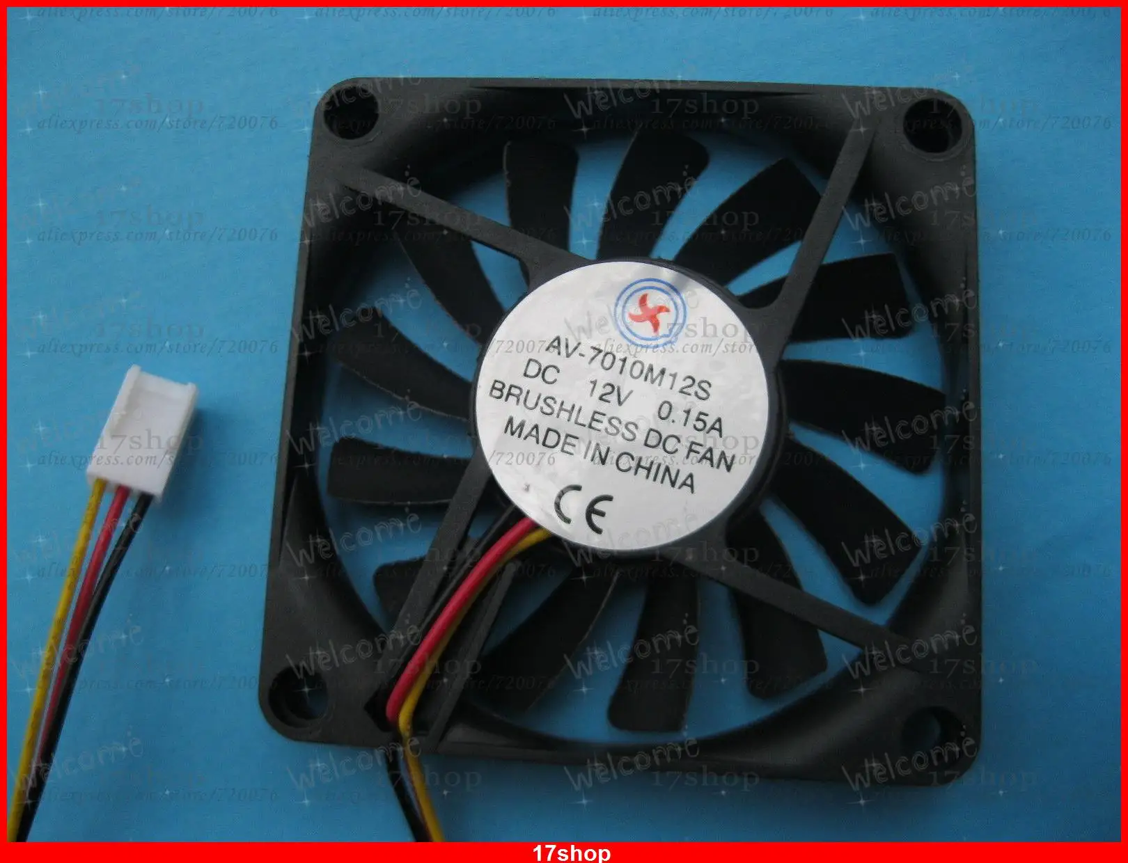 1 шт. Бесщеточный вентилятор охлаждения постоянного тока 12 В 7010 S 13 лопастей 70x70x10 мм 3 контакта