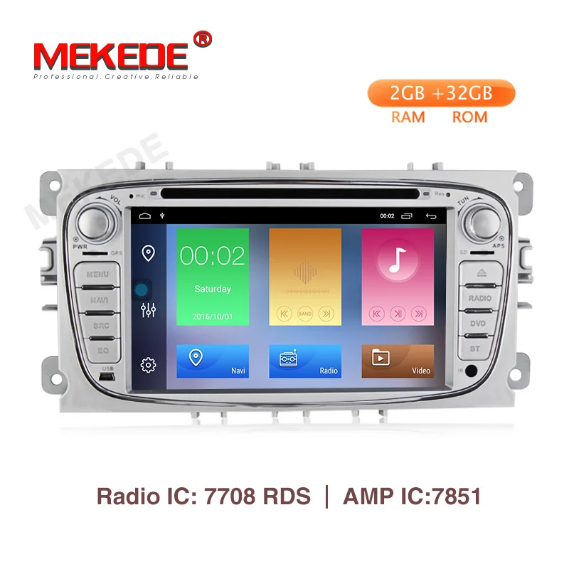 

Mekede Android9.1 Car DVD Player 7INCH 2DIN radio GPS Navi for Ford Focus Mondeo Kuga C-MAX S-MAX Galaxy Audio Stereo Head Unit
