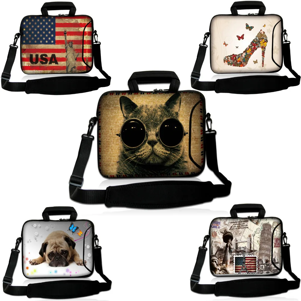13" Laptop Carrying Sleeve Case Bag Side Poket+Shoulder Strap For 13