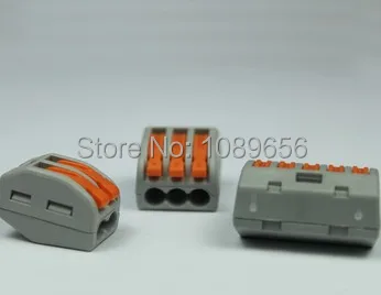 

222-412 413 415 100pcs 2Pin+ 50pcs 3pin+ 50pcs 5pin Universal Compact Wire Wiring Connector Conductor Terminal Block