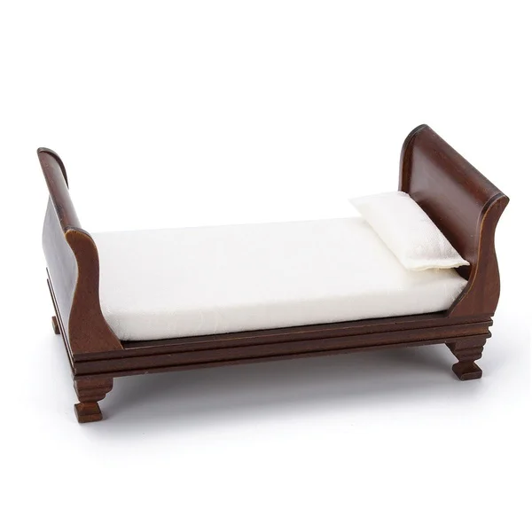 

ABWE Best Sale New Dollhouse Miniature Furniture Delicacy Vintage Single Bed 1:12 Scale Doll Toys Accessories