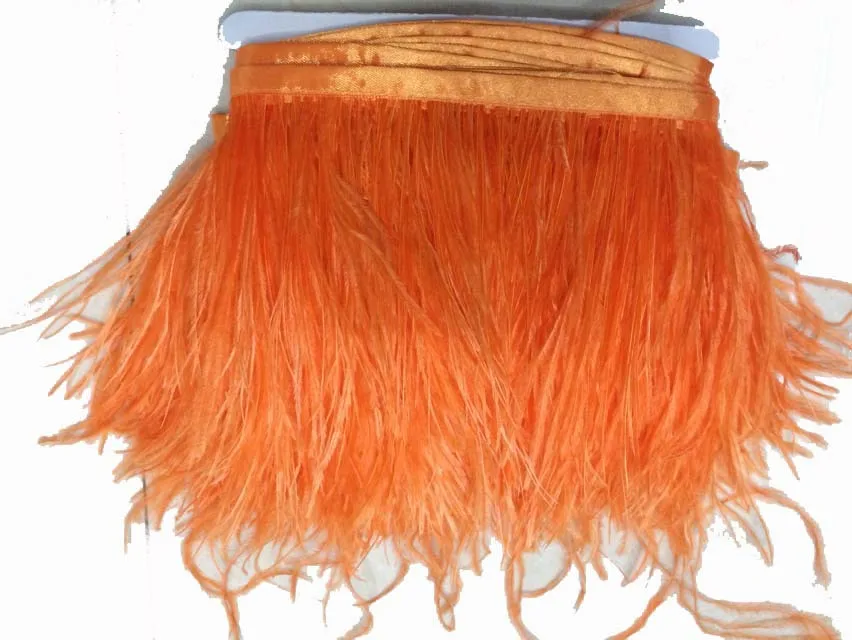 Free Shipping 10m ostrich feather fringe ostrich feather trim colored