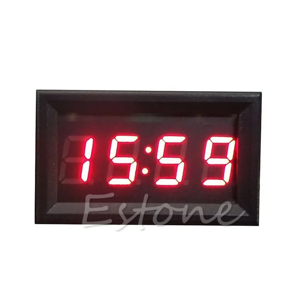 Горячая светодиодный цифровые часы с дисплеем 12 V/24 V Приборная панель для автомобиля Аксессуары для мотоцикла 1 шт Прямая - Цвет: Красный