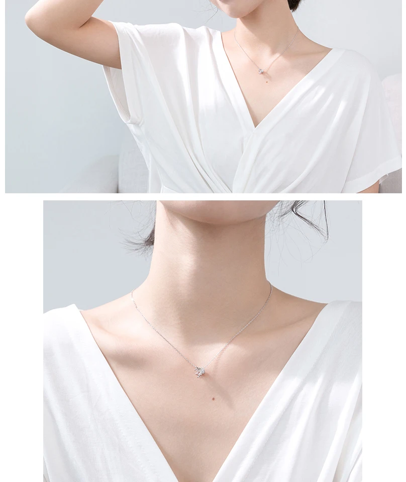 925 Sterling Silver Fashion Ins Queen Clavicle Chain Crown Pendant Necklace For Women Girl Female Korean Version Crystal Jewelry (3)