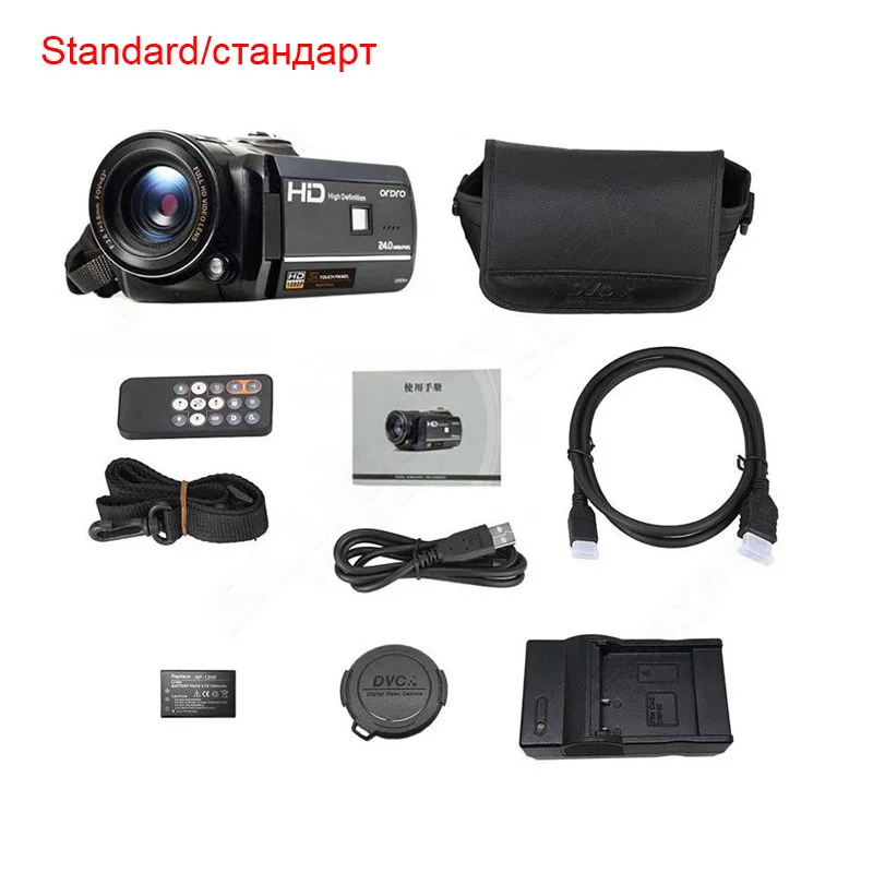 ORDRO HDV D395 портативные видеокамеры ночного видения Full HD 1080P 18X 3 0 &quotсенсорный экран