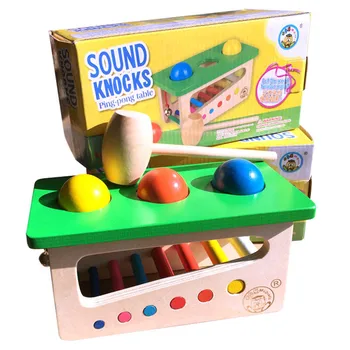 

Wood Beats Sound Hit Balls Montessori Educational Toys For Kids Puzzle Baby Montessori Material Ping Pong Piling Hamster