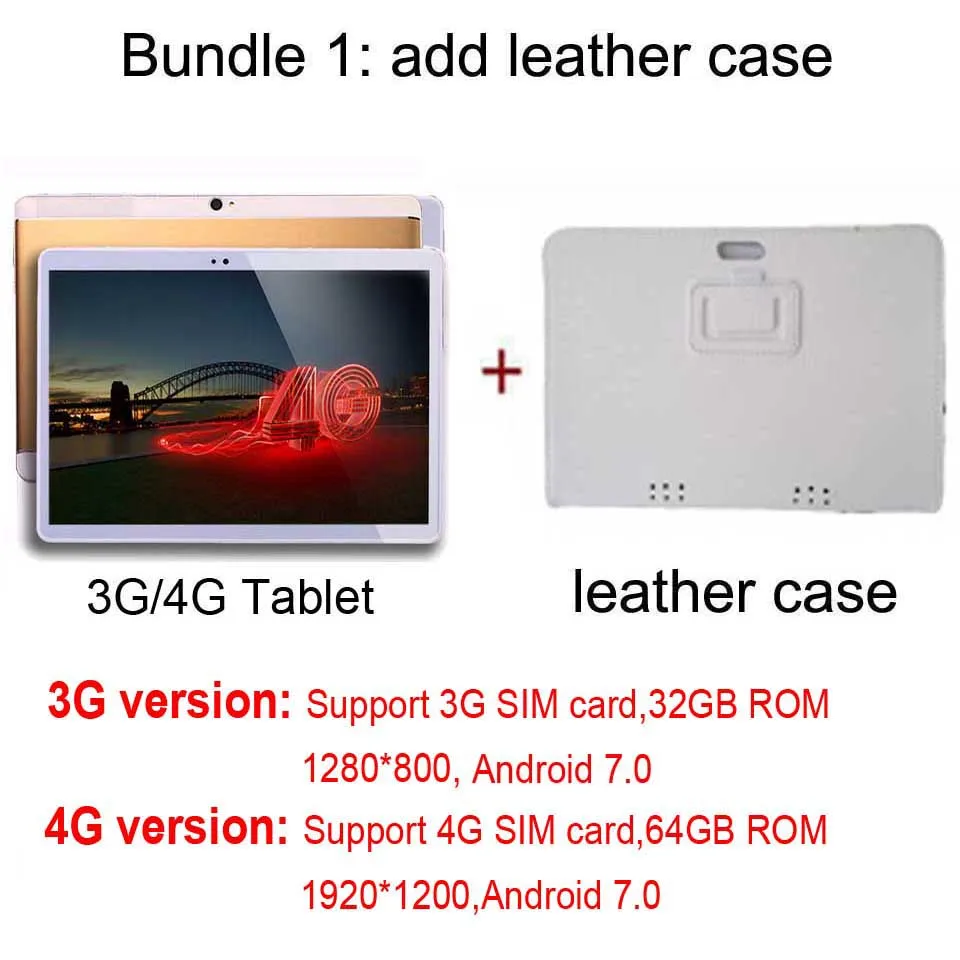 Google 10 дюймов S109 планшетный ПК Android 7,0 tablet 3g 4G LTE Octa \ 10 Core 4G B Оперативная память 6 4G B Встроенная память 1920*1200 ips детский подарок Планшеты 10,1 - Комплект: add leather case