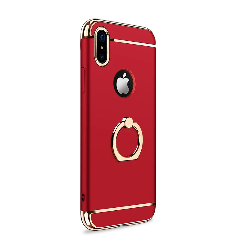 Three-piece splicing mobile copy capinha coque cover case For iPhone XS Xr PC hard shell Max 7 8 Plus F12 |