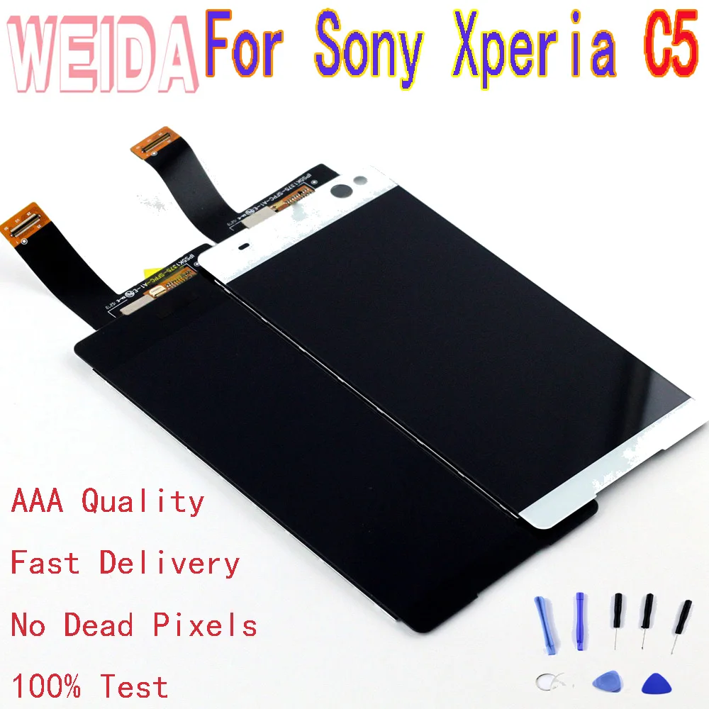 ЖК-дисплей WEIDA 6 ''для Sony Xperia C5 с сенсорным экраном и дигитайзером в сборе без