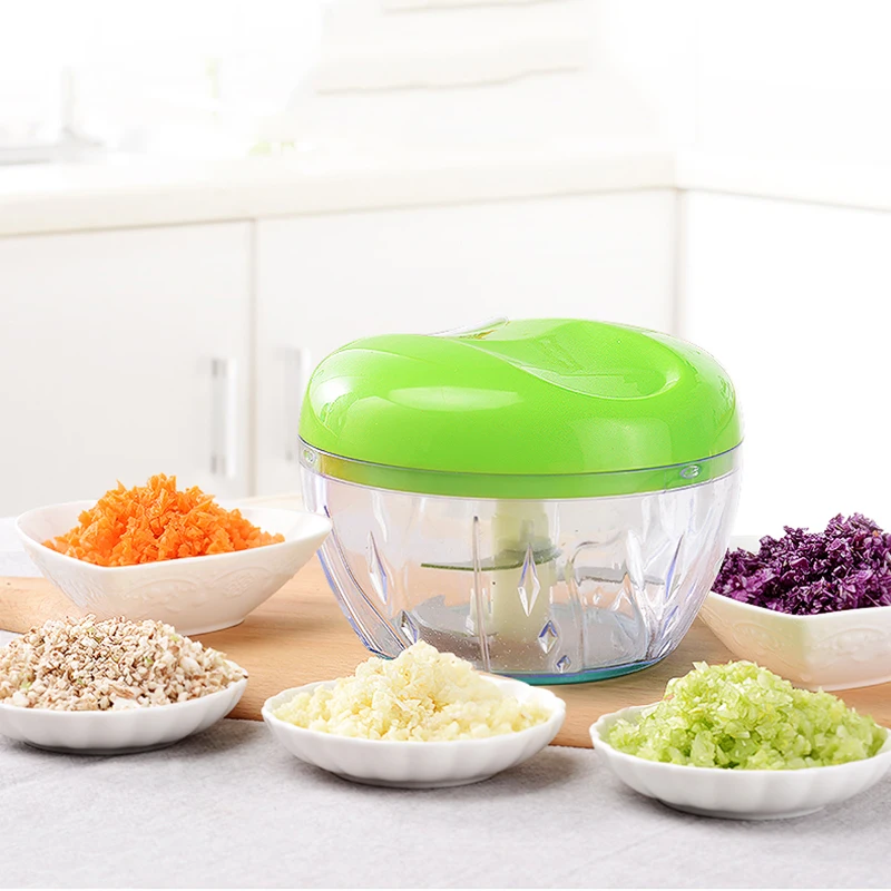 Multi-function vegetable cutting machine kitchen tool hand chopper spiral slicer manual meat fruit chopper grater food grinder