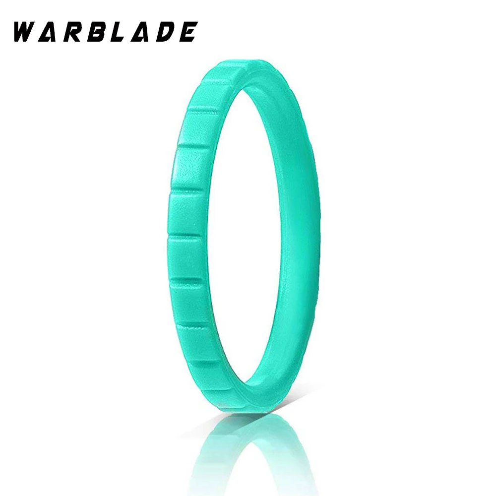Warblade 2018 Nuovo 3 Millimetri Ipoallergenico Crossfit Flessibile Del Silicone Anello Per Le Donne Anelli Di Nozze Food Grade Fda Silicone Dell'Anel