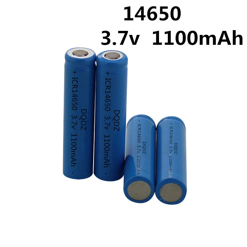 2 шт./лот Фирменная Новинка 14650 батарея 1100mah 3,7 V литий-ионная аккумуляторная батарея с плоским верхом