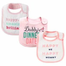 Хлопок детские нагрудники для мальчиков и девочек Детские нагрудники и салфетки для отрыжки текст вышивка одежда для малышей полотенце продукт