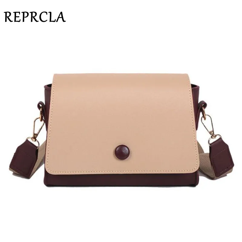 REPRCLA الأزياء مصمم النساء حقيبة واسعة حزام Crossbody حقائب للنساء بو الجلود حقائب كتف السيدات حقيبة يد عالية الجودة