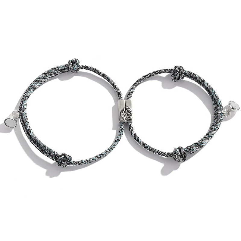 

LKO new arrive S925 Couple Bracelet Exchange solemn vows and pledges bracelet for lovers adjustable bracelet Magnetic sphere