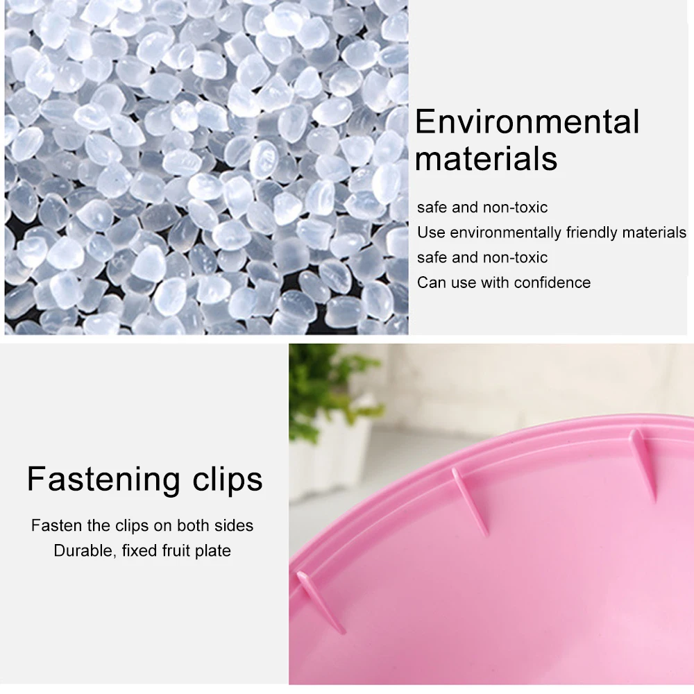 Kitchen Plastic Lazy Person Fruit Bowl A Fruit Bowl Can Be Opened Double Candy Dish Round Fruit Box Melon Seeds Fruit Candy Skin (5)