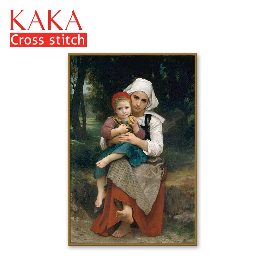 

Cross stitch kits,Embroidery needlework sets with printed pattern,11CT-canvas for Home Decor Painting,Portrait Full NCKP030