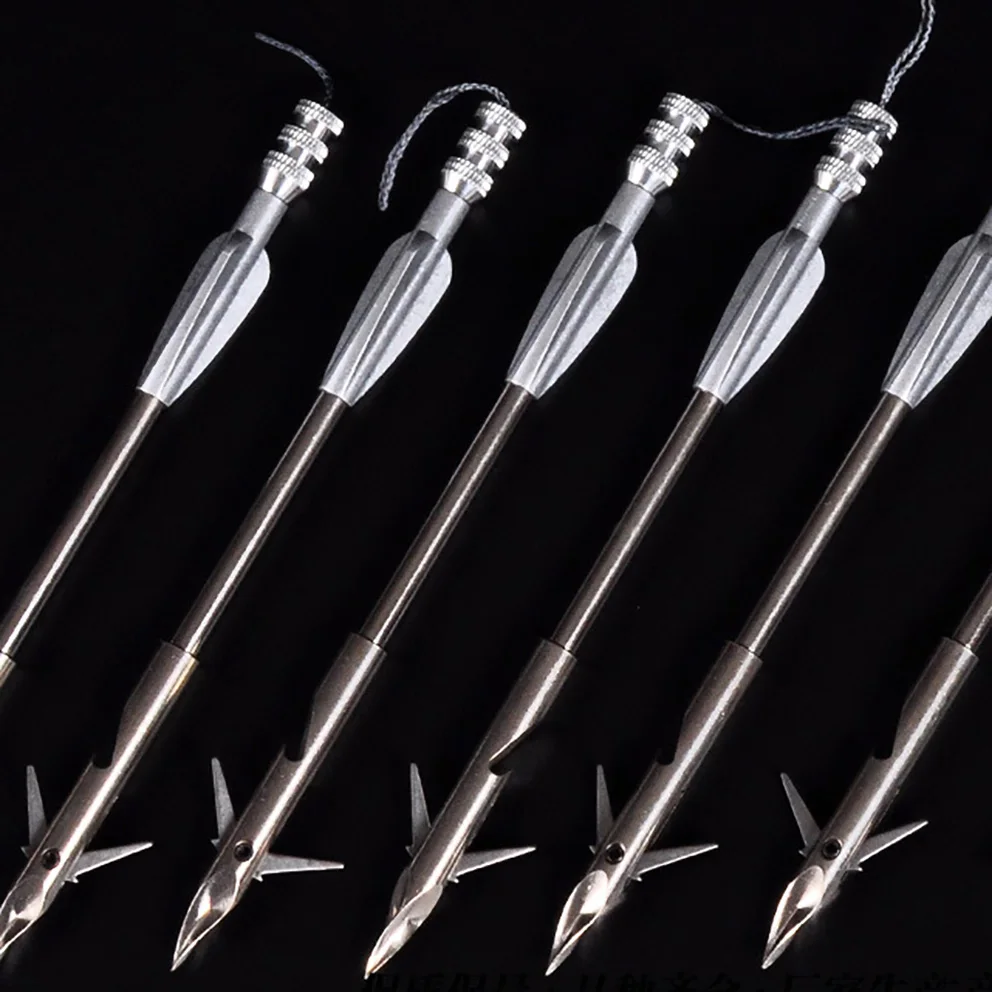 

6pcs 160mm Deep-water shot Fishing Darts With Triangular spiral Slingshot Catapult Fish Slingshot Arrow Head Catapult Darts Box