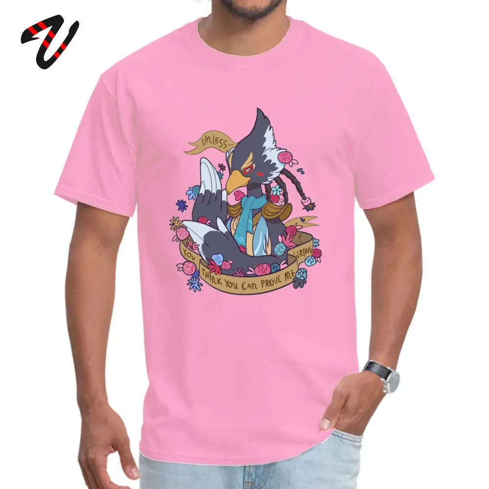Revali Rito Design Thanksgiving Day 100% Cotton Crewneck Man T Shirt Printed T-Shirt Brand Short Sleeve T-shirts Revali Rito 11079 pink