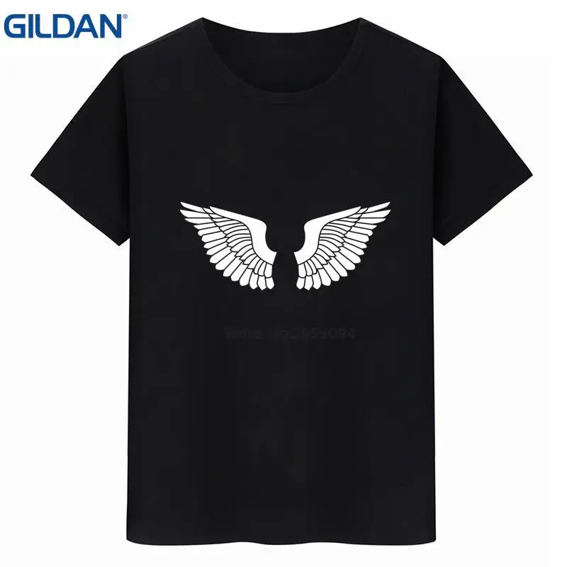 Pattern mens tshirt round Neck black men Short Sleeve tee shirts Euro Size Homme Bird Wings Casual HipHop Tops | Мужская одежда
