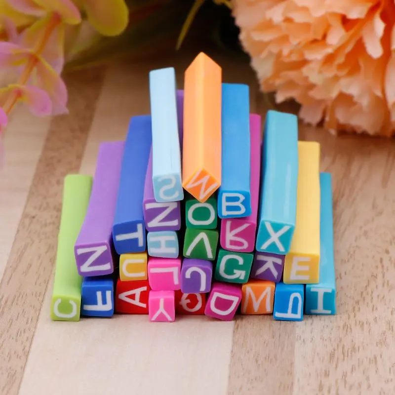 

26 Pcs/Set Polymer Clay Bar Stick Letters DIY Jewelry Making Crafts Handmade Environmental Charms Decoration Accessories Tool