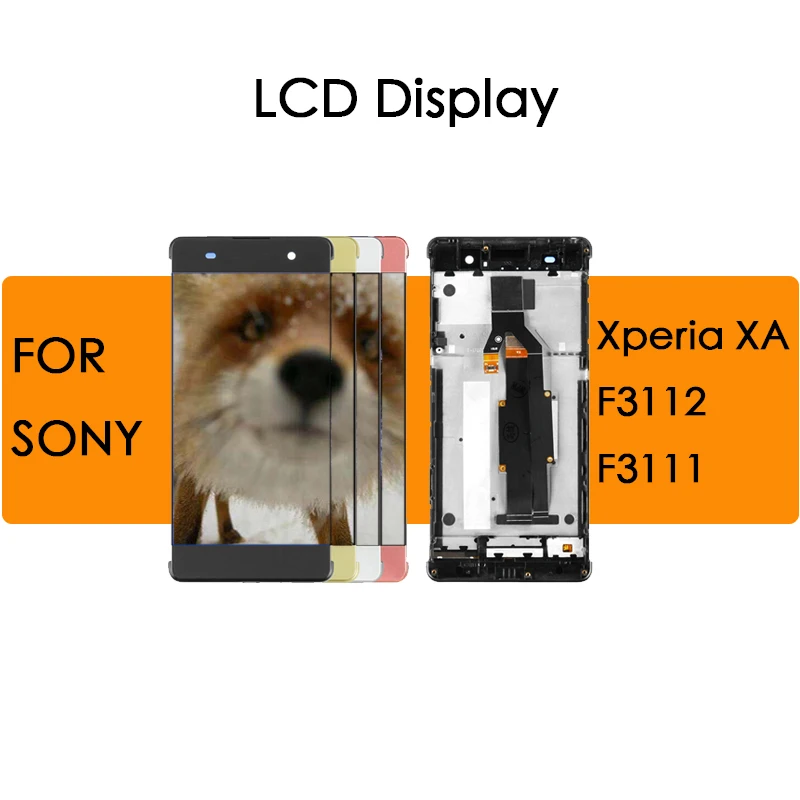 5 0 &quotЖК-дисплей Дисплей Сенсорный экран с рамкой для Sony Xperia XA F3111 F3112 F3113 Замена |