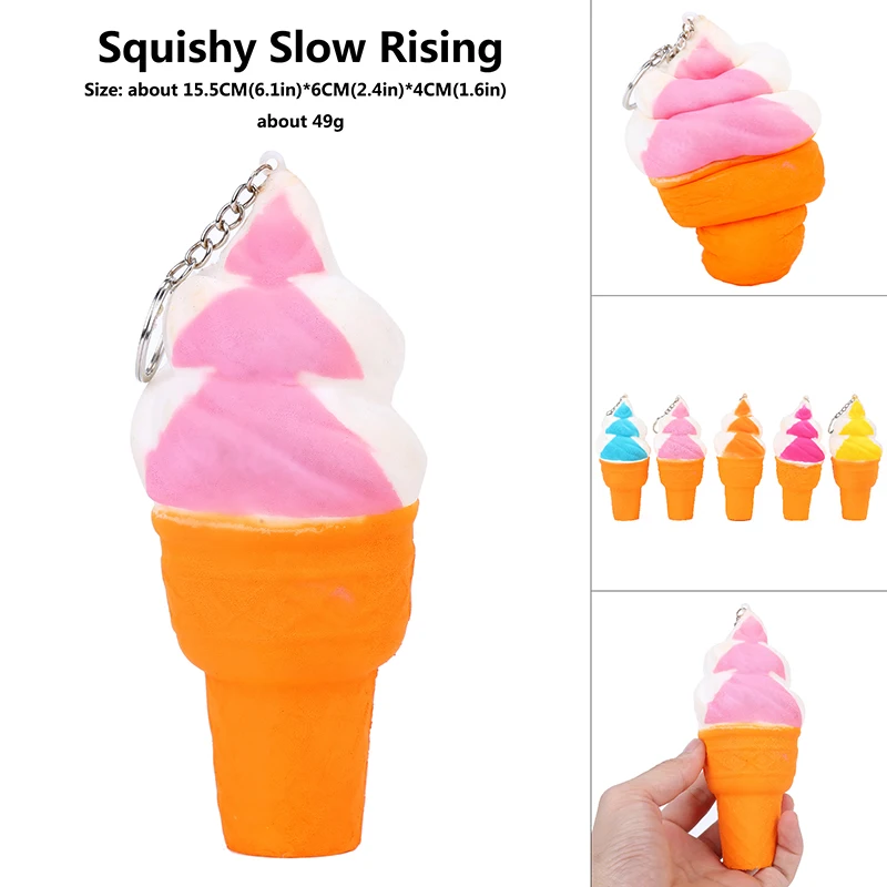 

Jumbo colorful Cream Squishy ice cream Slow Rising Squeeze Stuffed squishi gadget Stress Relie smooshy lol kid doll magic Toys