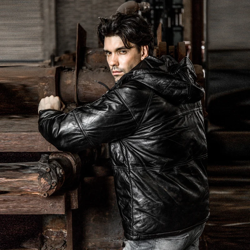 Blog european size high quality super warm genuine sheep leather jacket mens big size casual sheep leather down jacket 5623