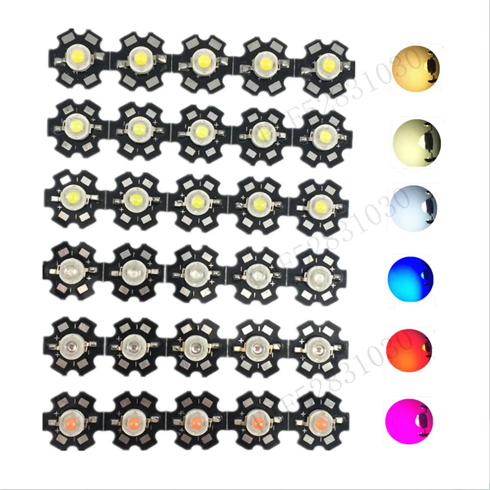 50pcs 1W 3W High Power warm white/cool white /natural white/red/green/Blue/Royal blue/660/UV/IR850/940 LED with 20mm star pcb 50pcs 1W 3W High Power warm white/cool white /natural white/red/green/Blue/Royal blue/660/UV/IR850/940 LED with 20mm star pcb