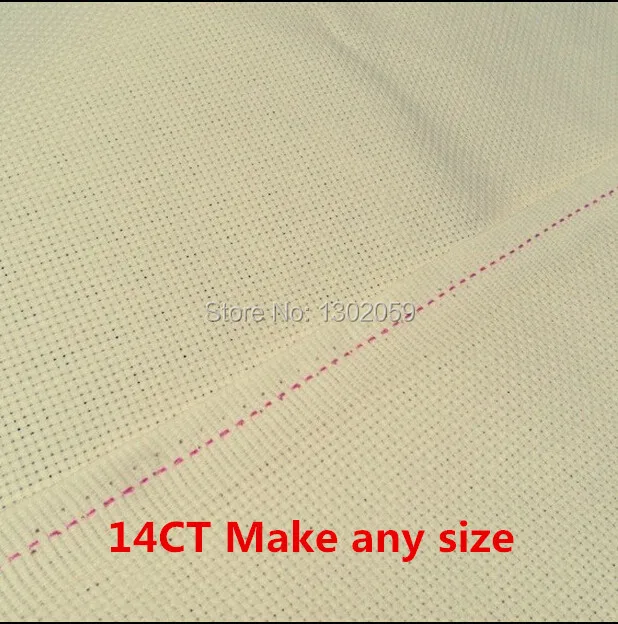 14CT Aida Cloth Discount Shop 150X50cm Embroidery Fabric Buff Cream-Coloured Cross Stitch Canvas | Дом и сад