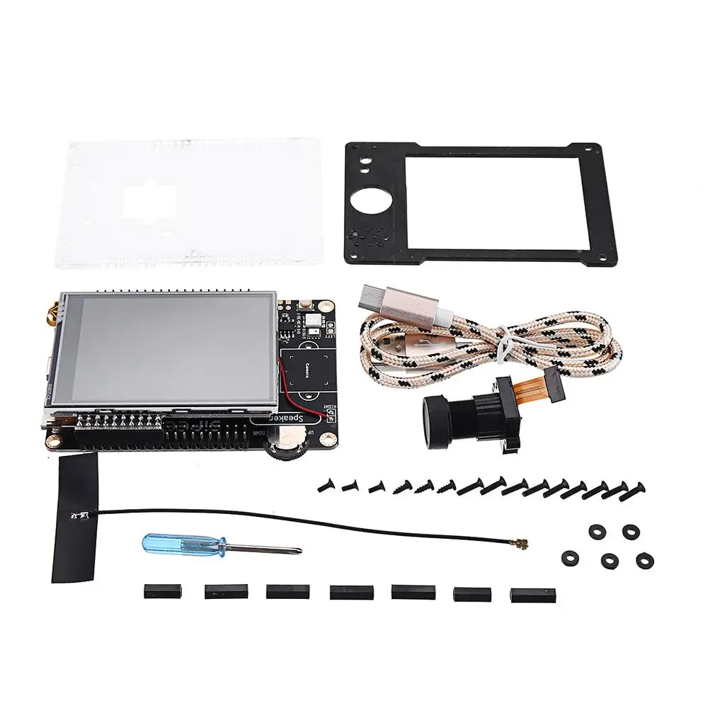 

NEW RISC-V Dual Core 64bit Development Board Mini PC+ Wifi Antenna 2.8inch TFT Touch Screen + OV2640 Large Camera Case Kit
