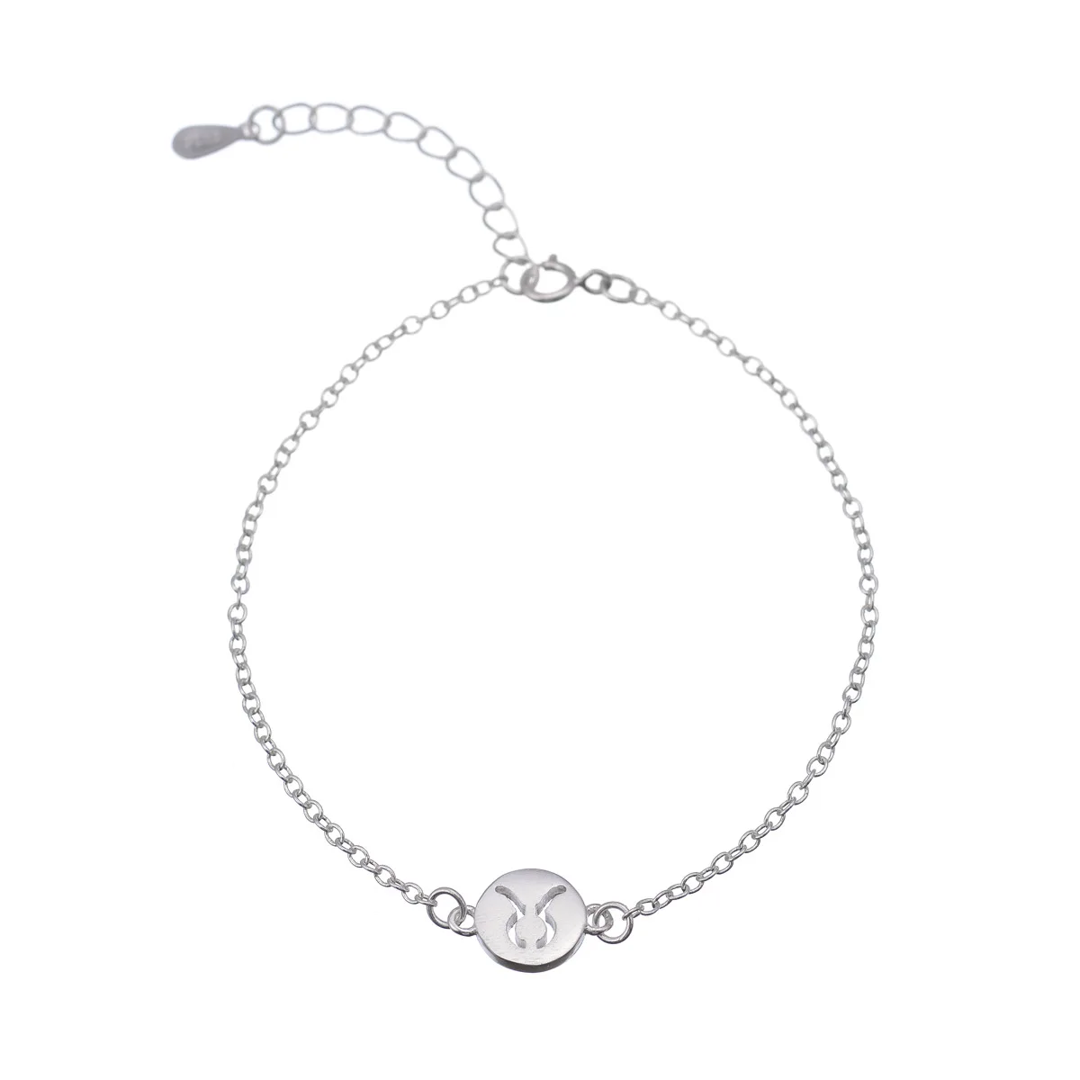 925 Sterling Silver Taurus Chain Link Bracelets for Women 12 Zodiac