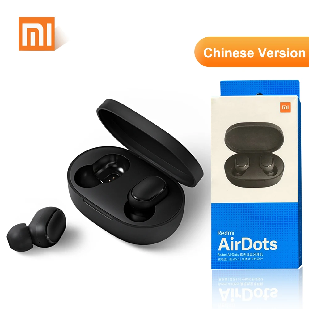 

Xiaomi Redmi AirDots TWS Earphone Wireless Bluetooth 5.0 Sports earphone black Wireless Earphone Headset for phones