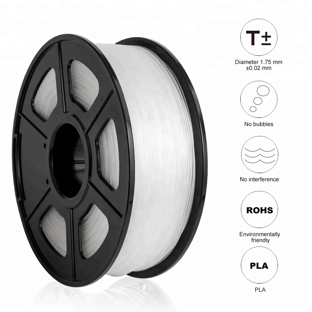 Tolerância + - -0.02mm para Faça Sunlu Petg Impressora Filamento 1.75mm Alta Transparência Branco Plástico Você Mesmo Presente Impressão Transporte Rápido 3d - Imagem 6