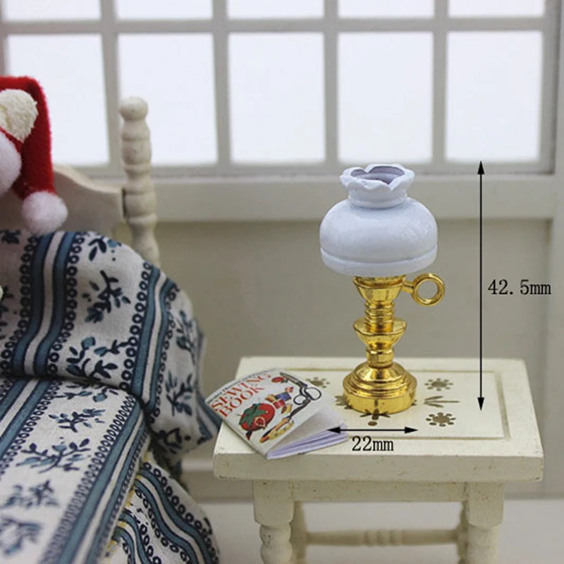 

Mini Ceramic Lamp Miniatures Dollhouse Toy Porcelain Miniature 1:12 Table Lamp Doll House 1:12 Accessories