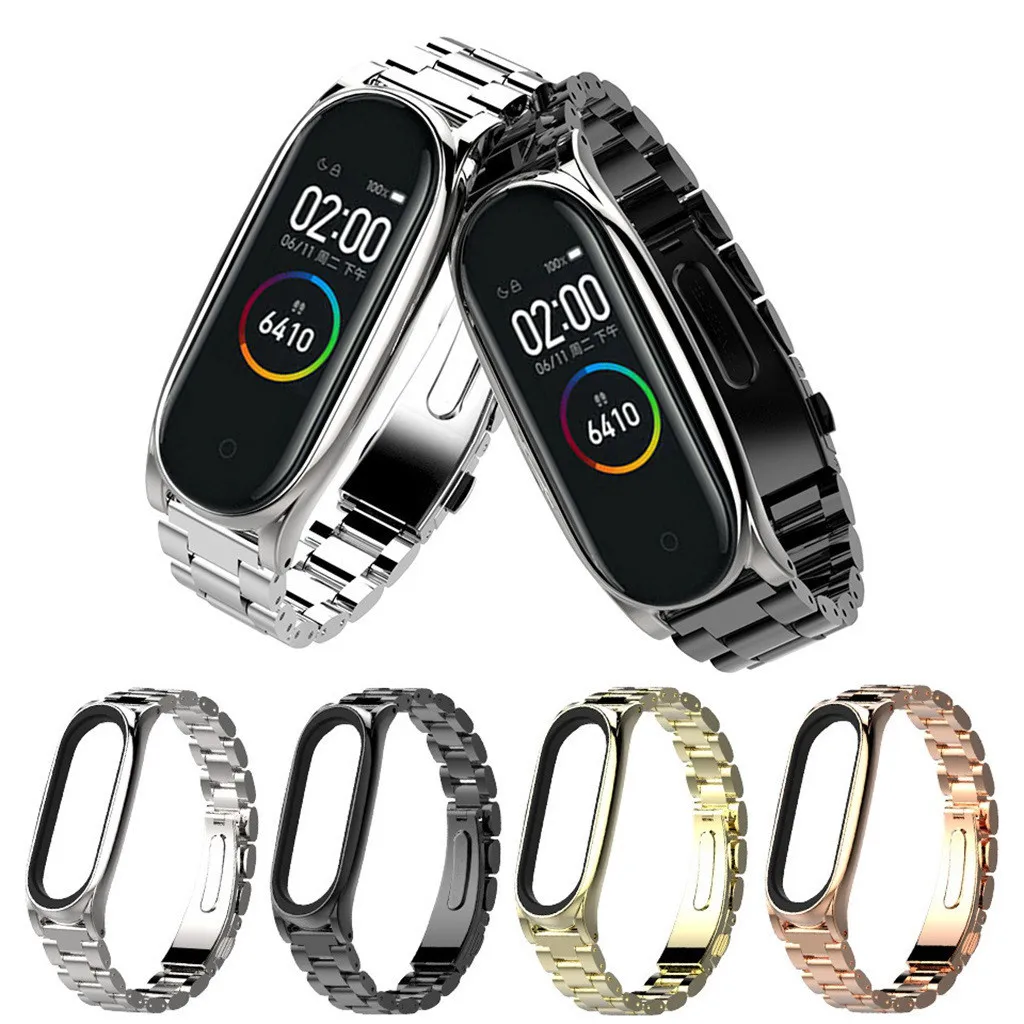 

Smart Watches 2019 New Stainless Steel Chain Style Bracelet Replacement Smart Watch Band Strap For Xiaomi Mi Band 4 L620