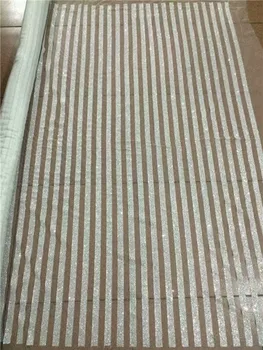 

New coming silver with glitter French lace material fashion net lace fabric for shinning dress UN95(5yards/lot)