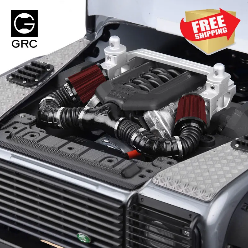 

RC Traxxas TRX-4 Simulated Engine Motor Cooling Fan Air filter Aluminum Body Mount GRC