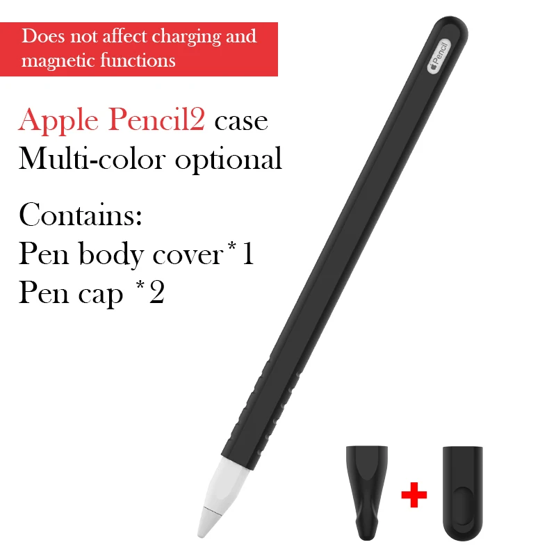 

Premium Silicone Case For Apple 2nd Generation Pencil 2 Protective Accessories Sleeve Cover for iPad 2 Pro 2018 12.9 11 inch