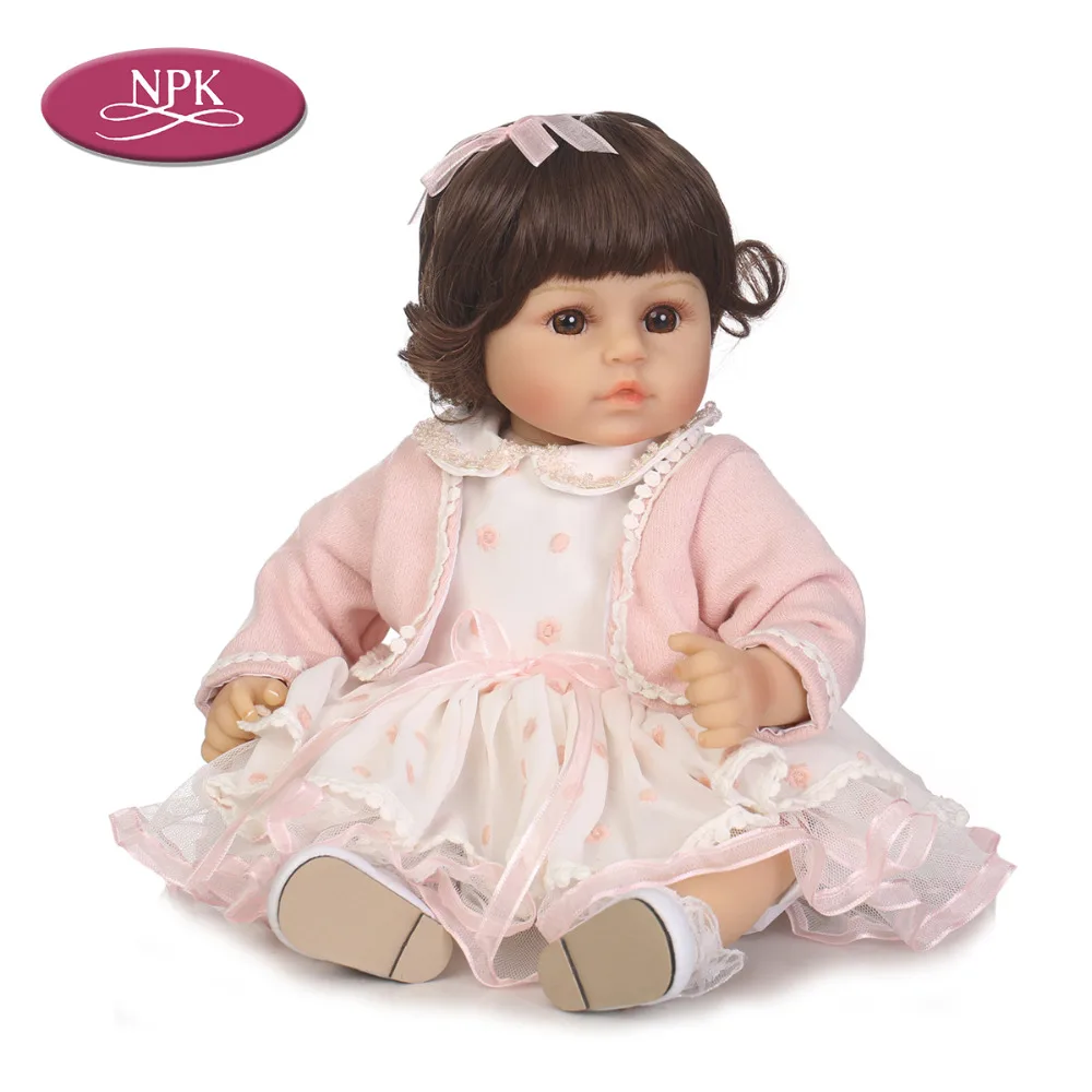 NPK 45CM Reborn Baby Dolls Handmade Realistic Soft Silicone Baby Dolls Bebe Reborn Menina Bonecas Brinquedos Child Birthday Gift (2)