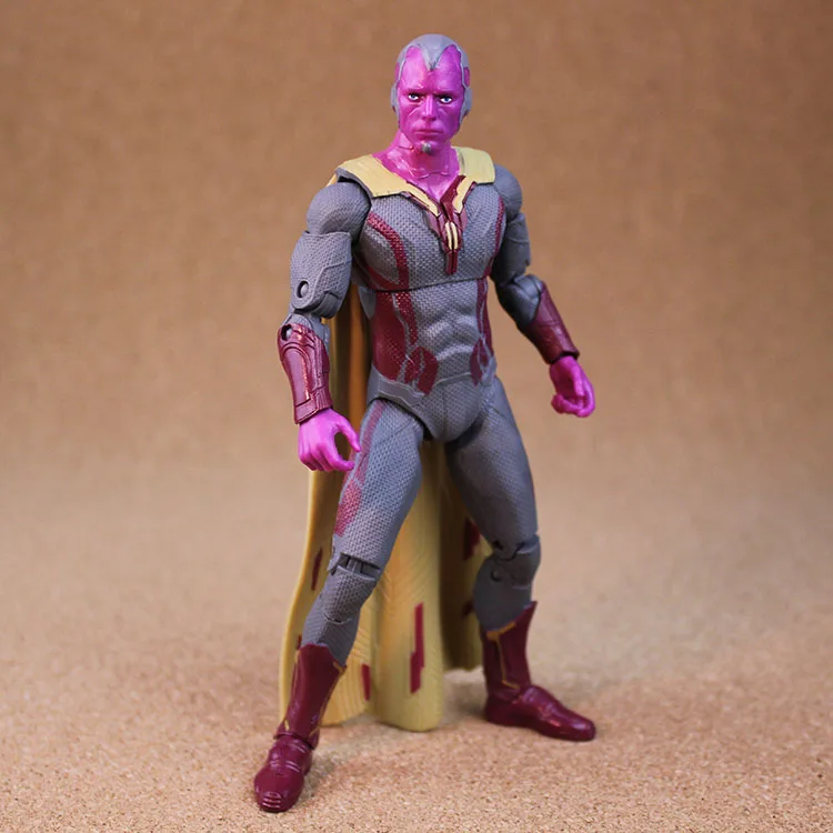 

17cm/6.5in Marvel Vision Action Figure Avenger Age of Ultron Captain America Civil War Uniform Superhero Toy Model Free shipping