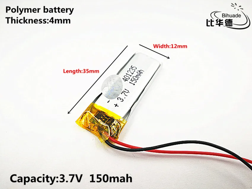 

Liter energy battery Good Qulity 3.7V,150mAH,401235 Polymer lithium ion / Li-ion battery for TOY,POWER BANK,GPS,mp3,mp4