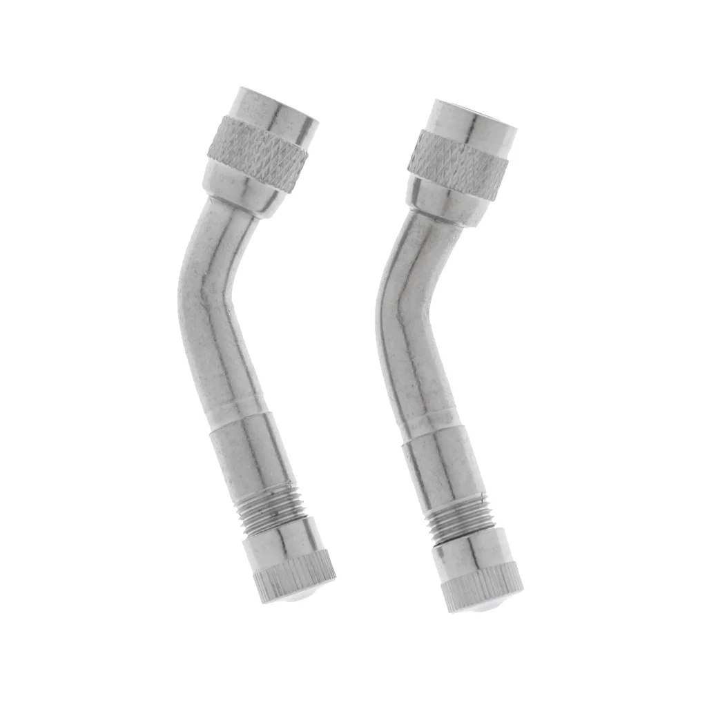 2 Pieces Air Tyre Valve Extension Adapter 45/90/135 Degree for Car Truck Motorcycle Bike Scooter High Quality Copper