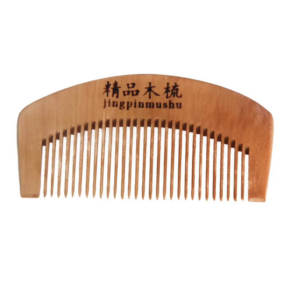 

New 1pc Natural Health Peach Wooden Mahogany Comb Present Comb se18