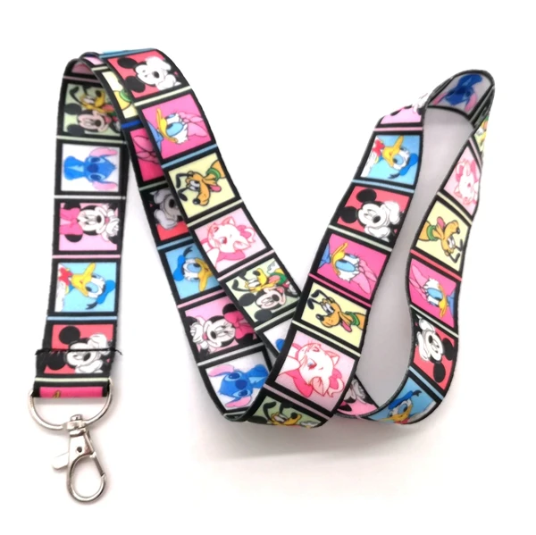 

10 pcs /20 pcs /30 pcs cartoon minnie mickey stitch Key Chains Mobile Cell Phone Lanyard Neck Straps Favors L79